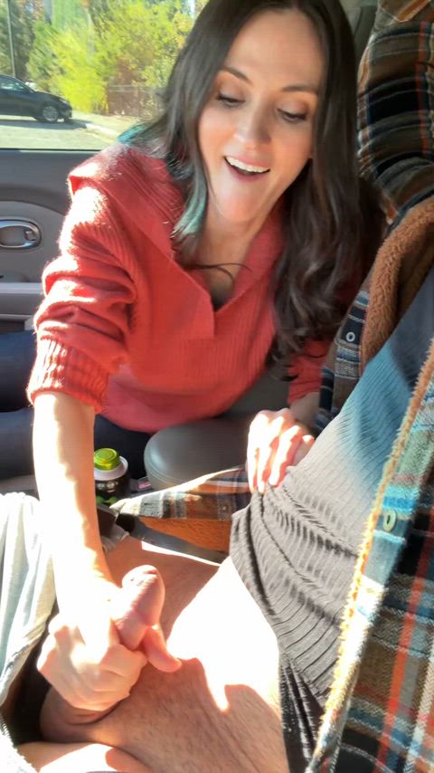 Surprise birthday handjob