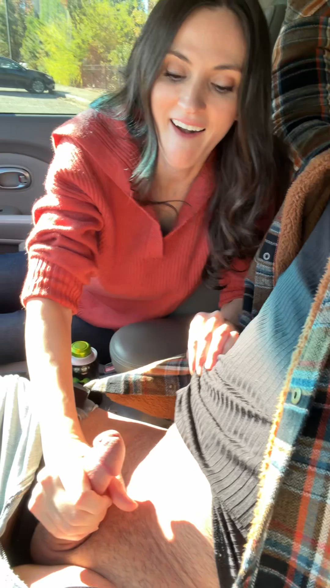 Surprise birthday handjob