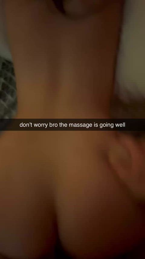 She told her man she’s going to see the massage therapist after work