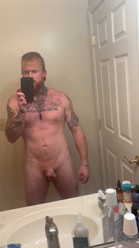 Bouncing my cock around before I shower