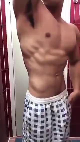 Fit boy Stripping & Stroking