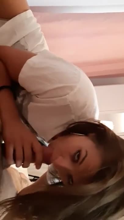 Young busty teen tries a big cock inside her tight mounth