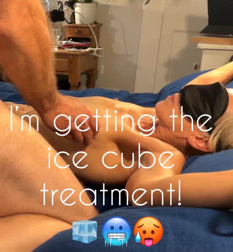 I do love the Ice Cube Treatment, but I also need to be tied down while it happens... I’d be scooting across the bed to get away from it otherwise! 😆🧊🥶