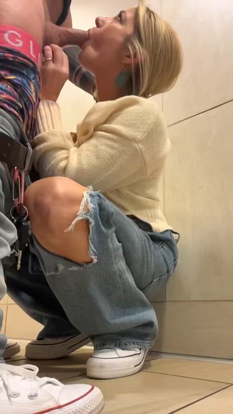 Had to leave the movie to suck some cock in a public bathroom