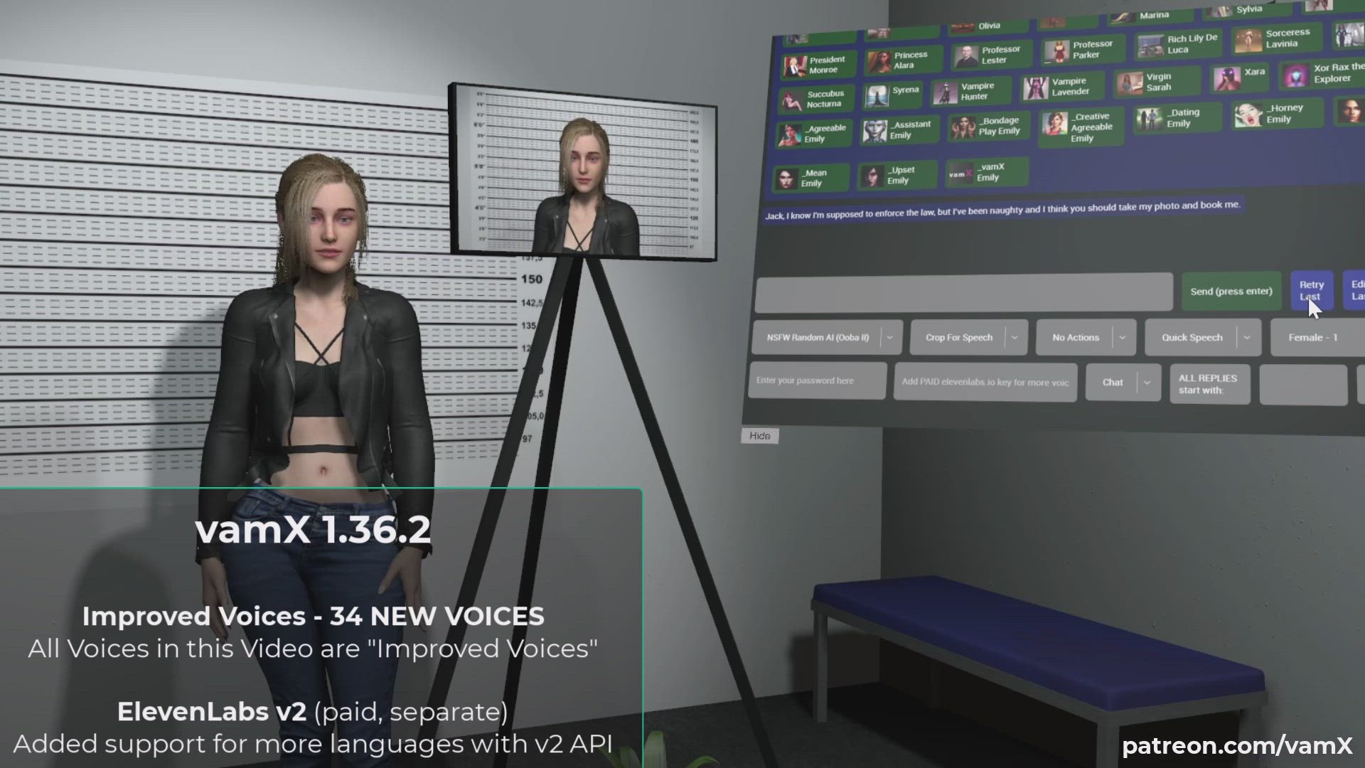 vamX AI Chat — 34 Improved Voices Included (with better emotional tone) — Police Partner Jenny Personality