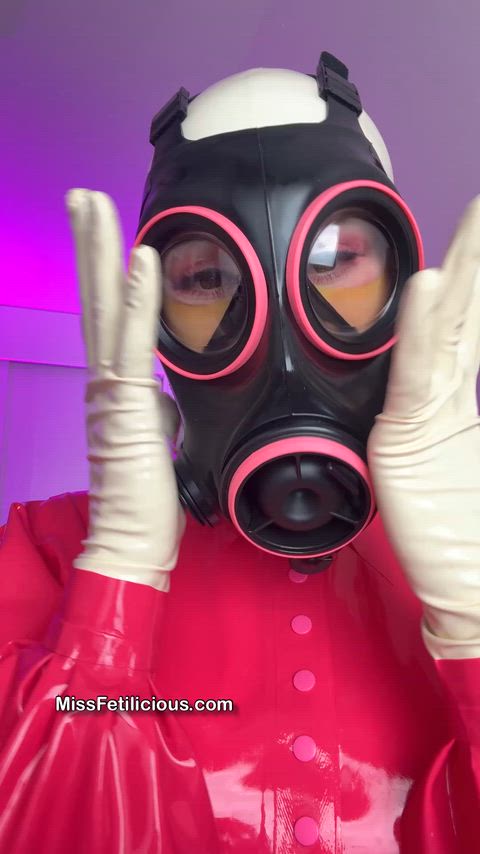 Cute Fetish Homemade Kinky Latex Latex Gloves Mask OnlyFans Rubber Solo Porn GIF by missfetilicious
