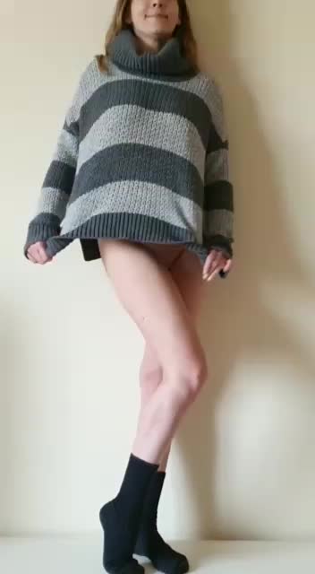 Sweater comes off, but can i keep my socks on please?