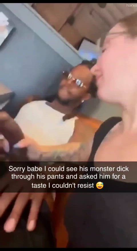BBC Big Dick Caption Cheating Cuckold Glasses Monster Cock Public Waitress White Girl Porn GIF by populardick