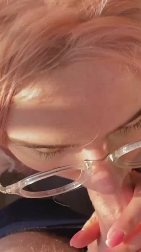 Amateur Big Dick Blowjob Clothed Cute Deepthroat Glasses Homemade Teen Porn GIF by acela