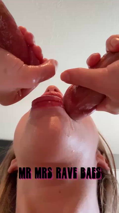 Blowjob Double Blowjob Threesome Porn GIF by mr-mrs-rave-baes