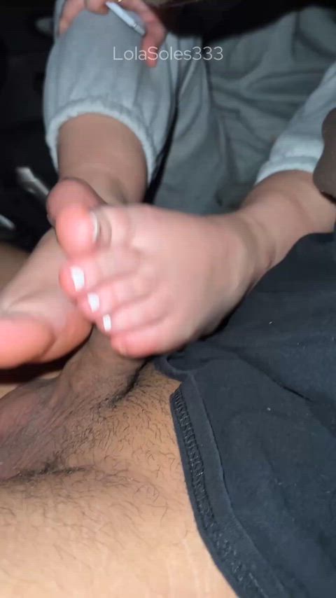 my first ever footjob, Im 31, he’s 21, we were both nervous, I plan to have a lot of his cumshots on my feet