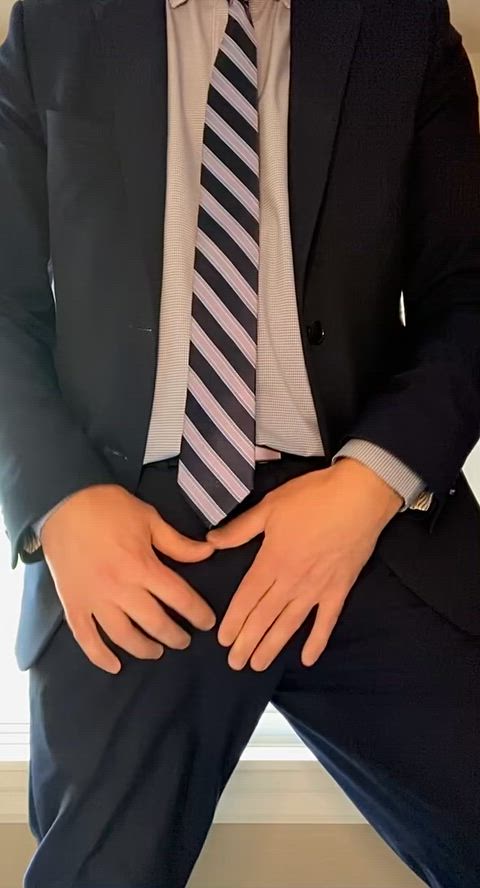 (30) Curious TBT Suit Bulge
