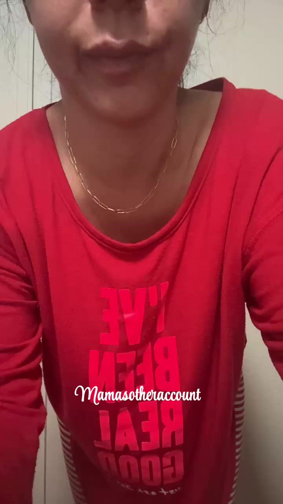 I’ve been good. At hiding my mom boobs.