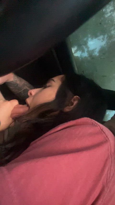 feeding on cock in a parking lot because I couldn’t wait