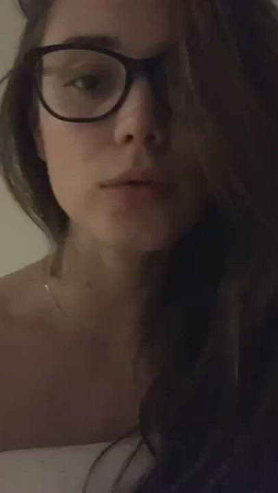 Little Caprice in glasses teasing her gorgeous breasts x