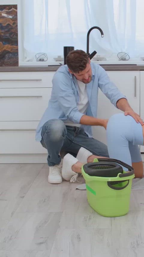 I Still Had My Rubber Gloves On When He Fucked Me Doggy in the Kitchen thumbnail