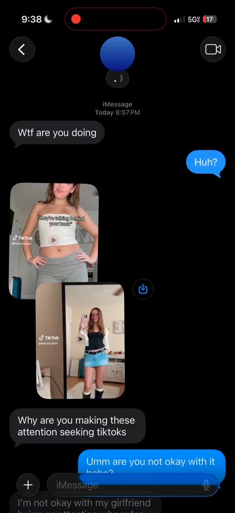 Bf reclaims me after seeing my tiktoks