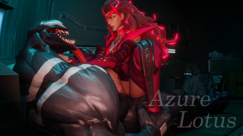 Scarlet Witch riding Venom (AzureLotus)