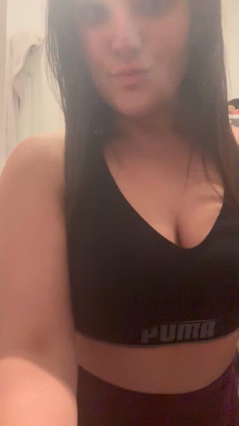 My tits always feel so full after a workout