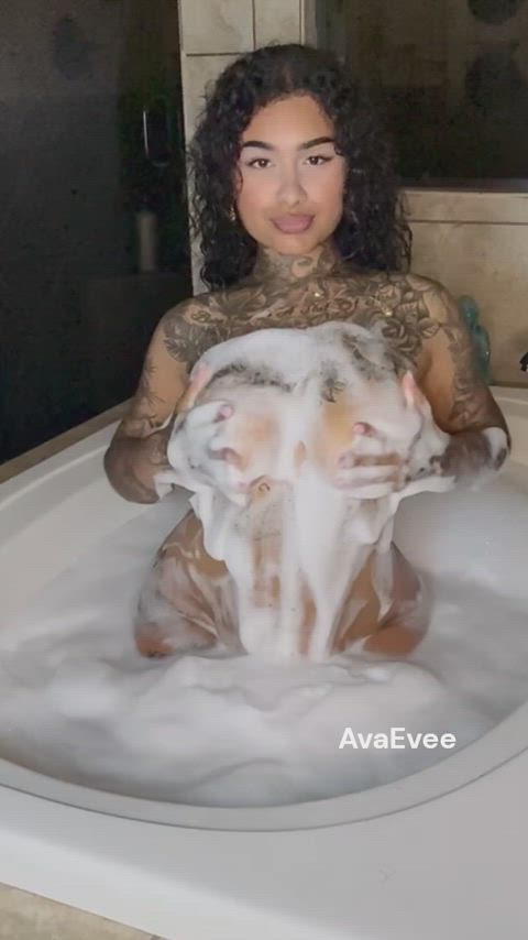 Amateur Bathroom Bathtub CamSoda Camgirl Homemade Latina NSFW Tattoo Tattooed Porn GIF by camsoda