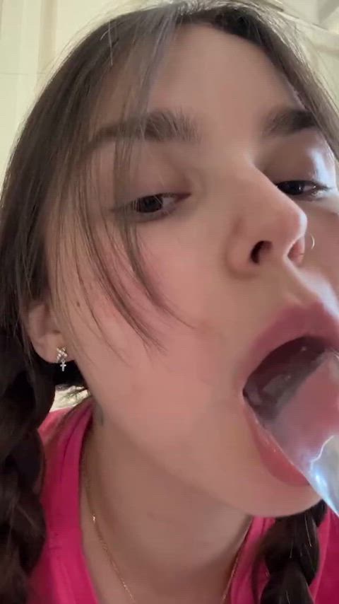 Blowjob Brunette Dildo Homemade NSFW OnlyFans Solo Teen Porn GIF by sofamur