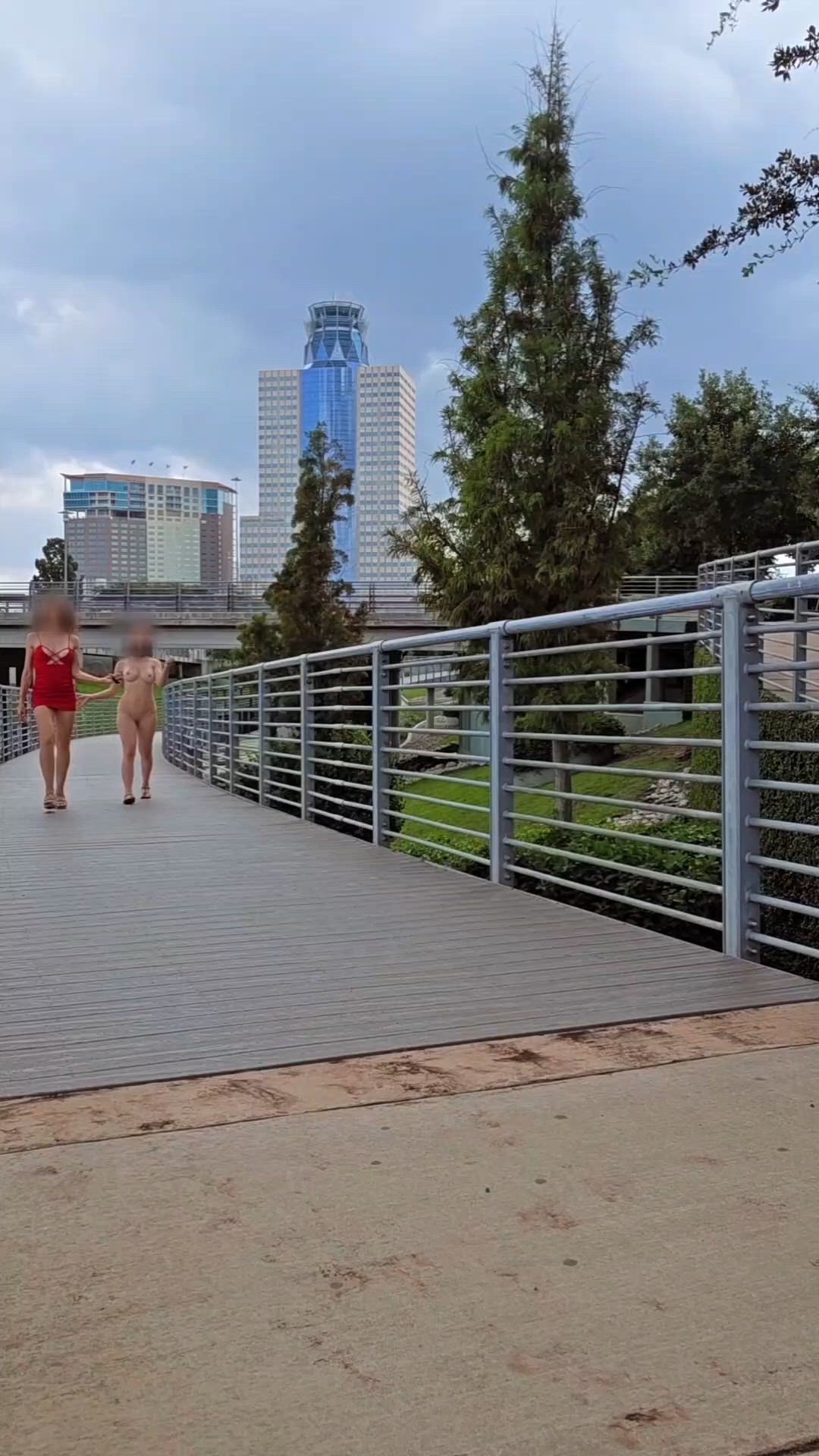 Walking naked in the park, with my leash on [F]