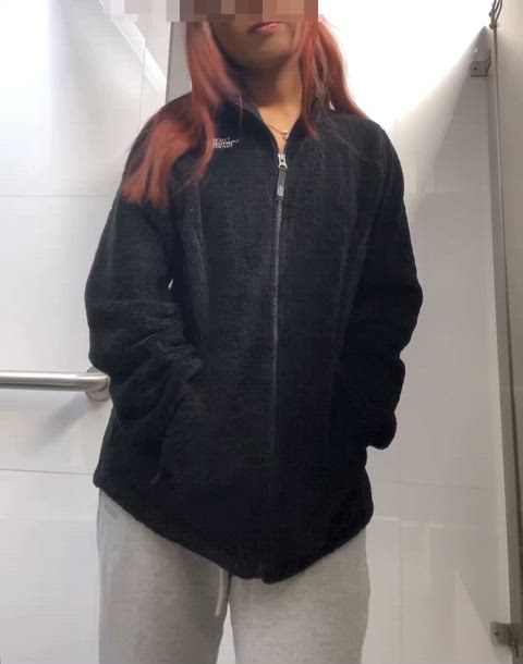 No panties or bra at work today to make daddy hard :)