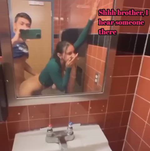 Filled sister on toilet