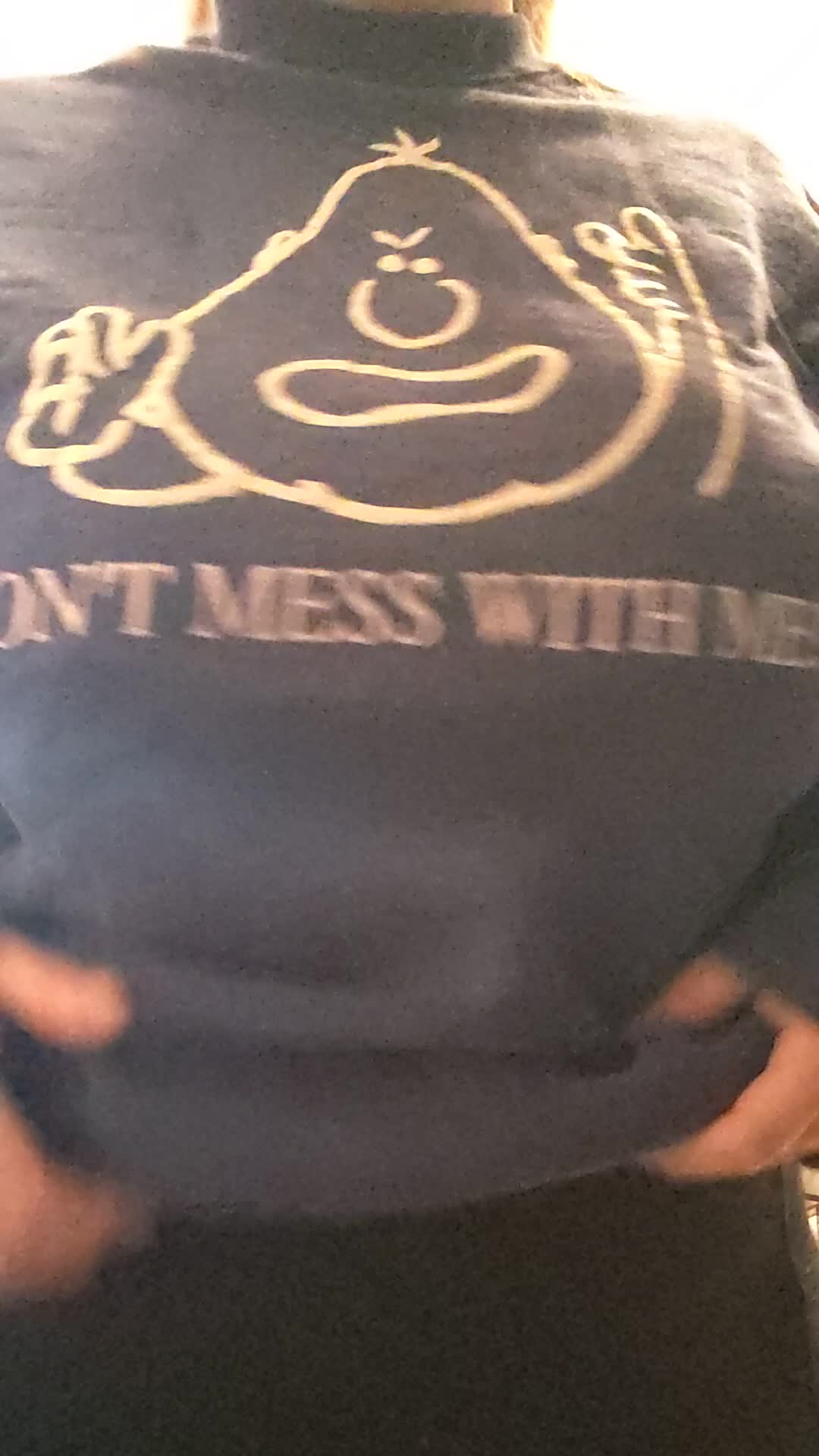 Fall weather means sweatshirts with nothing underneath 😉