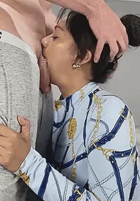 Balls Deep Blowbang Blowjob Deep Penetration Deepthroat Throat Throat Fuck ThroatPie Throbbing throated Porn GIF by jakula