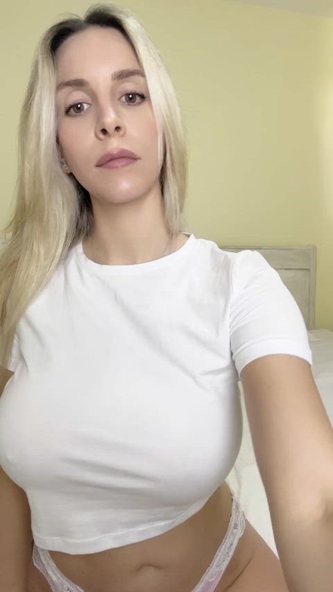 Babe Big Tits Blonde Boobs NSFW Nude OnlyFans Pale Pussy Tits Porn GIF by blondiewithtiddies