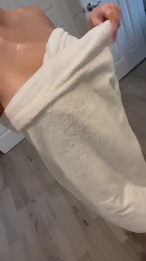 Wet from shower