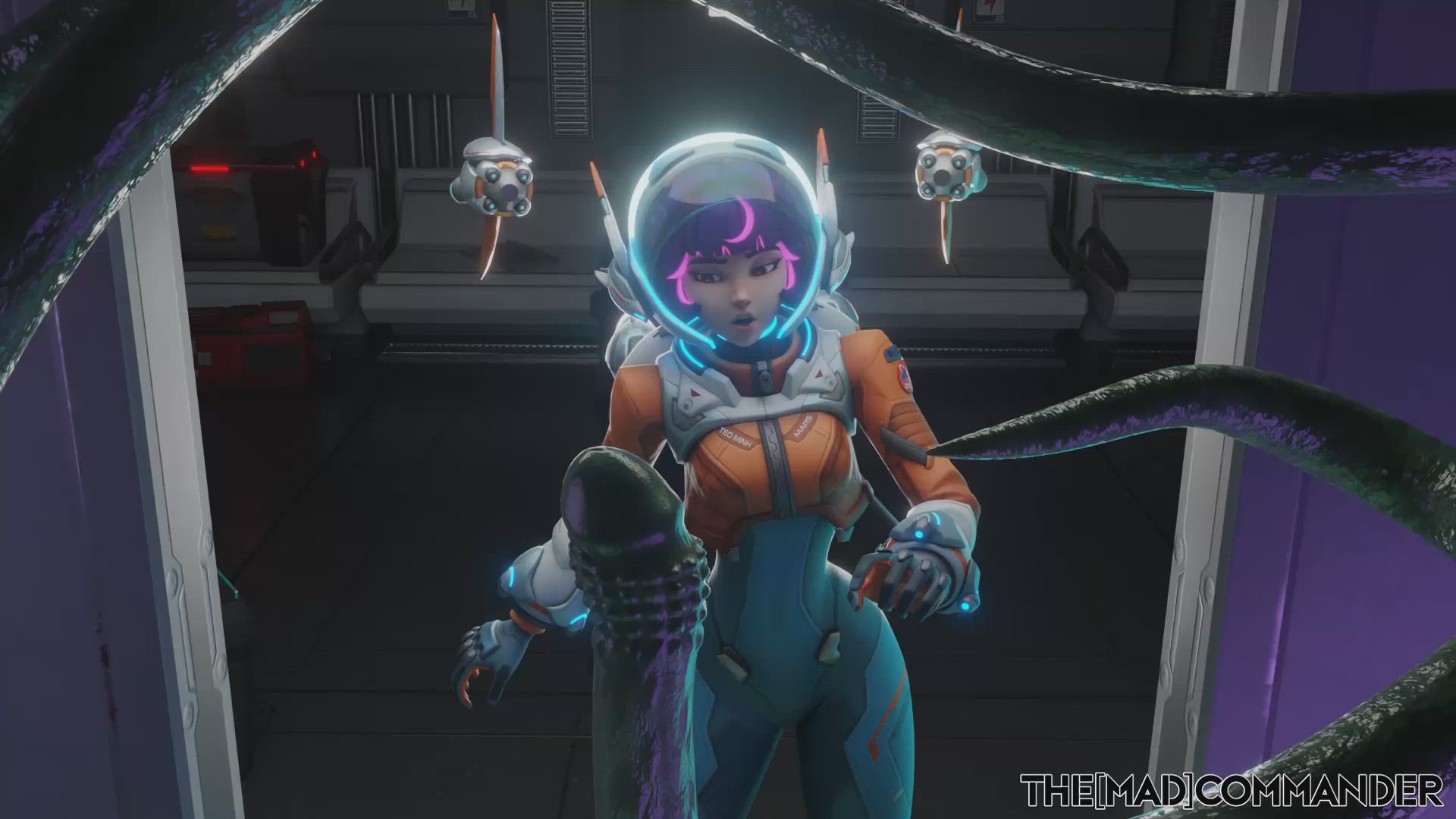 Cute, NSFW, Overwatch, Pussy, Tentacles, thick-booty