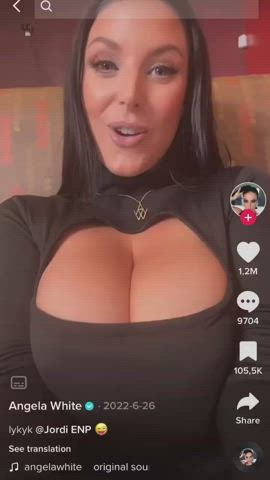 Angela White Big Ass Big Dick Big Tits Blowjob Cumshot MILF TikTok Tits White Girl Porn GIF by mollatare
