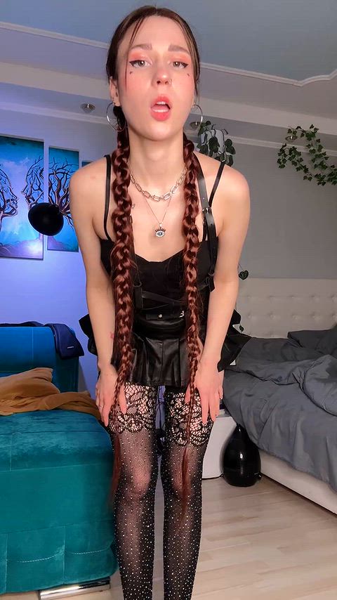 Ass Panties Ponytail Pussy Skirt Stockings Tease Teasing Teen Porn GIF by serenaserena