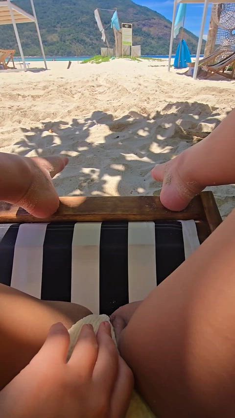 Sneaky pee at the beach