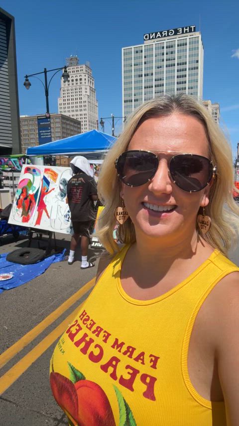Just me and my big tits downtown