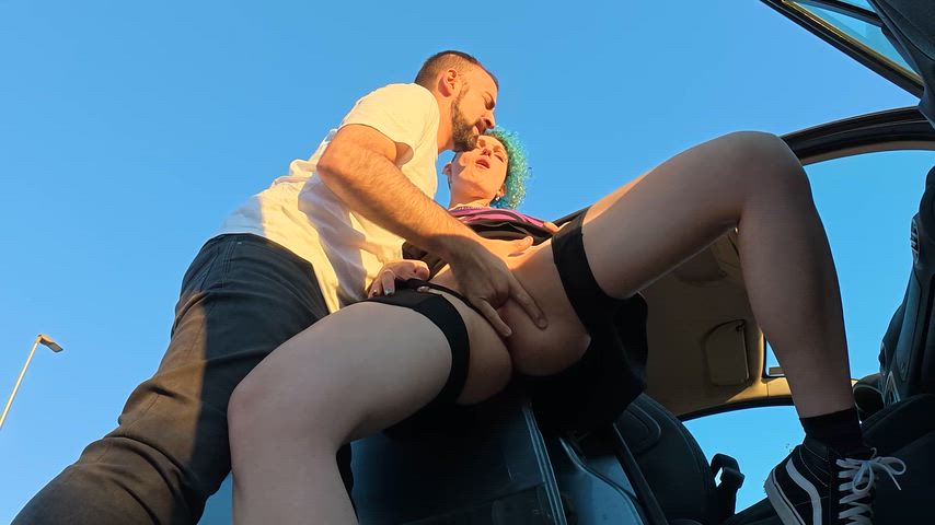 He makes me squirt, totally exposed outside the car