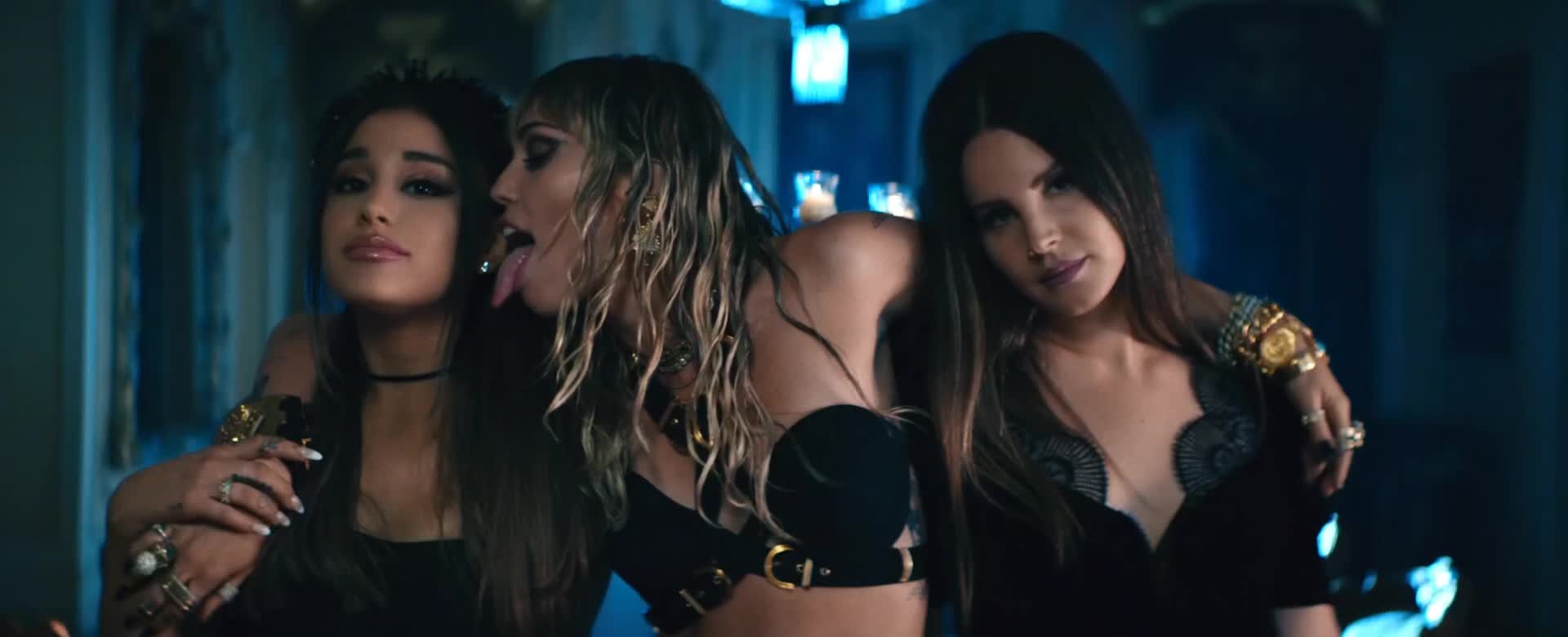 Miley having a lick