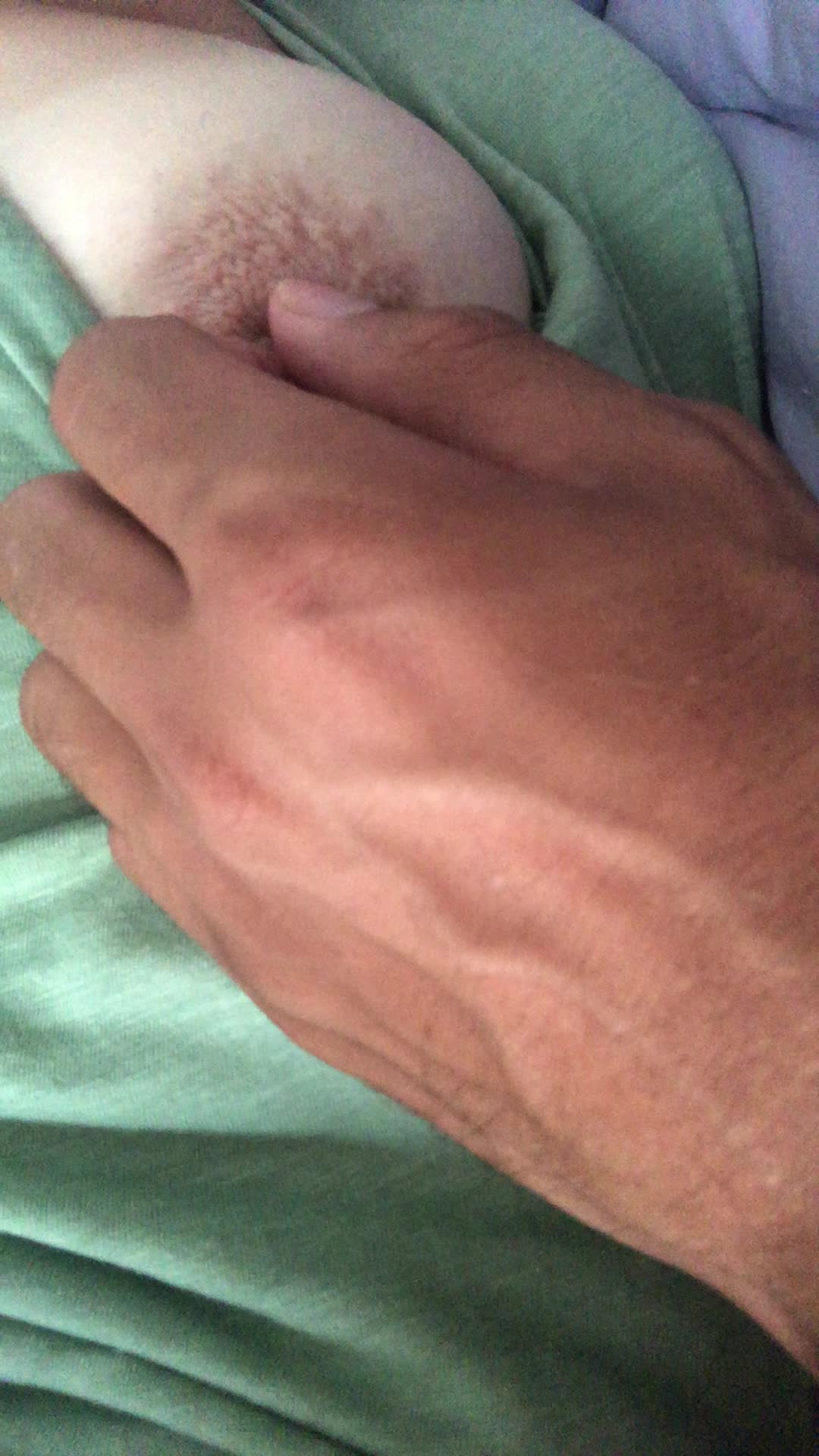 He woke me up with some surprise titty lovin’ 🥺🥵