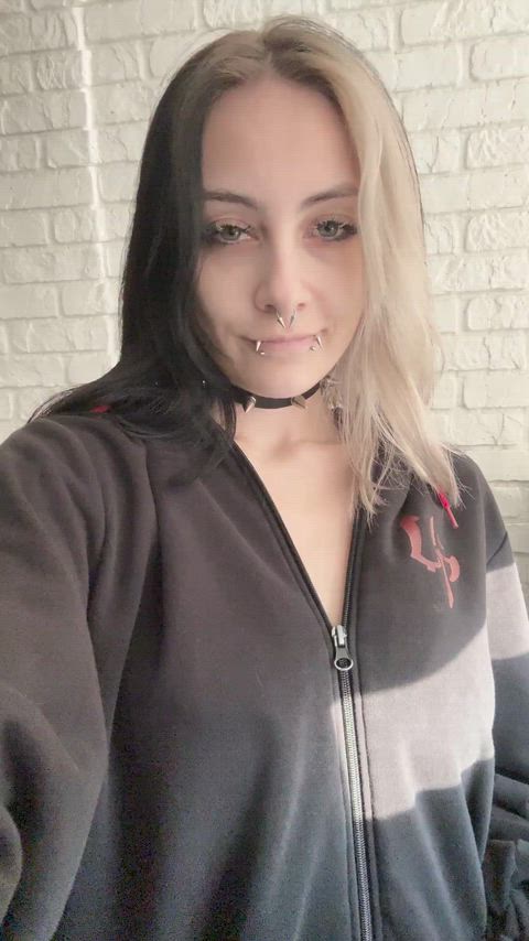 Hiding under my hoodie ;)