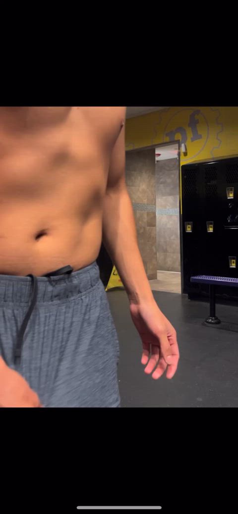 In the lockeroom