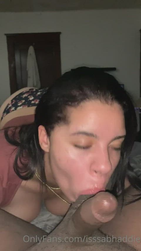 Ball Worship Balls Sucking Blowjob Ebony Ebony Couple Latina POV Porn GIF by manemane6