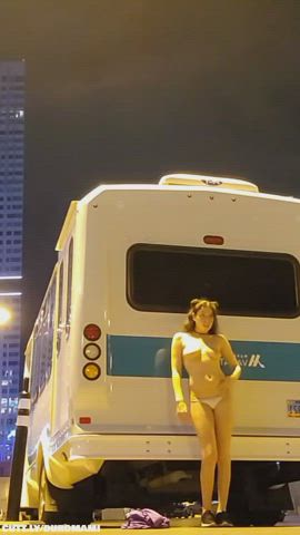 Amateur Ass Exhibitionist Masturbating Nudity Public Small Tits Striptease Porn GIF by duromami