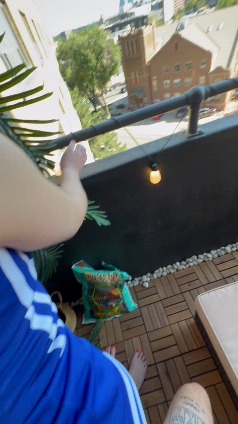 Fucking Luna Luxe on her downtown Denver balcony! 😈😏