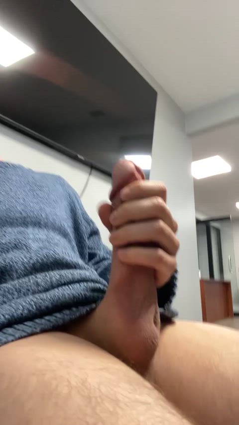 Cumming in the office… Have to stay productive somehow