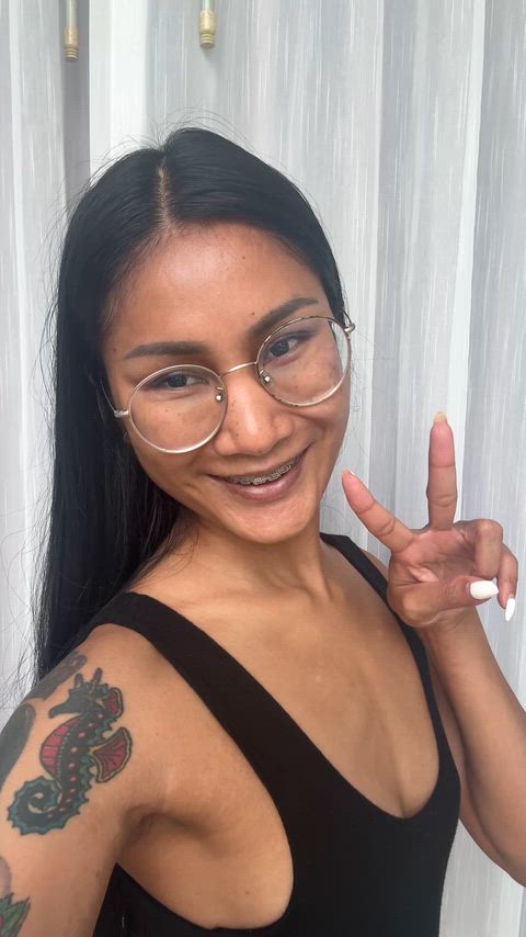 Tiny Asian college babe