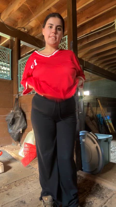 Having fun in the shed