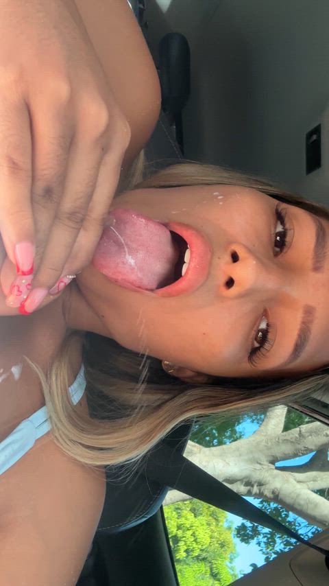 Milk in my mouth