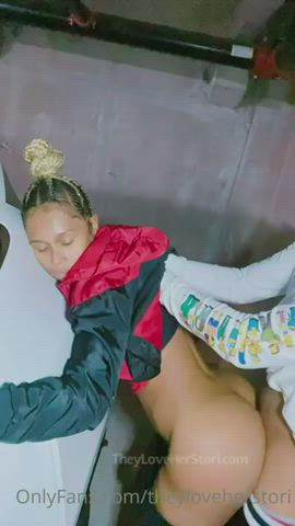 Ass Big Ass Caught Ebony Ebony Couple Fucking Machine OnlyFans Public r/CaughtPublic Porn GIF by populardick